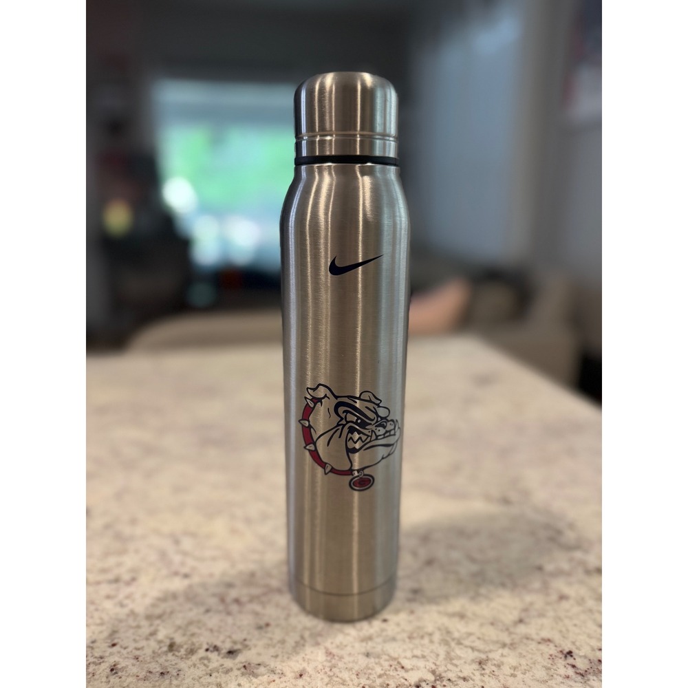 Nike‎ Gonzaga Bulldogs Stainless Steel Water Bottle Silver 16.9oz Insulated Cup